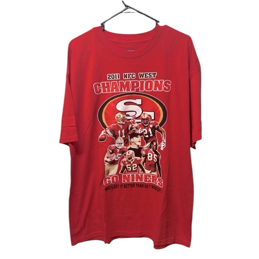 NFL San Francisco 49ers Men's Tee 2011 NFC Champions west red sz 2X
